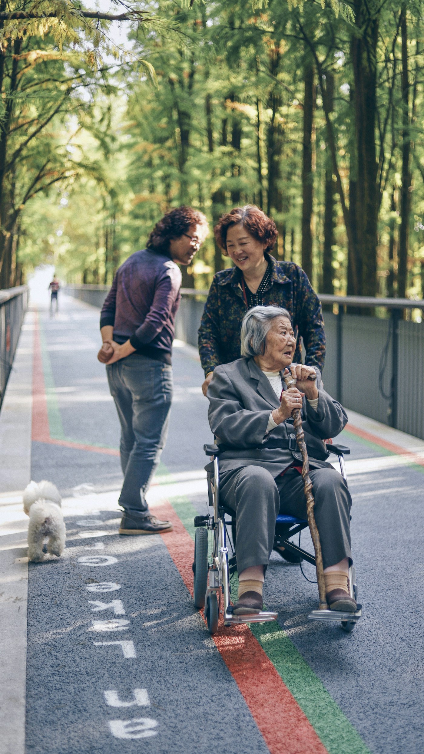Senior receiving compassionate personal care and companionship