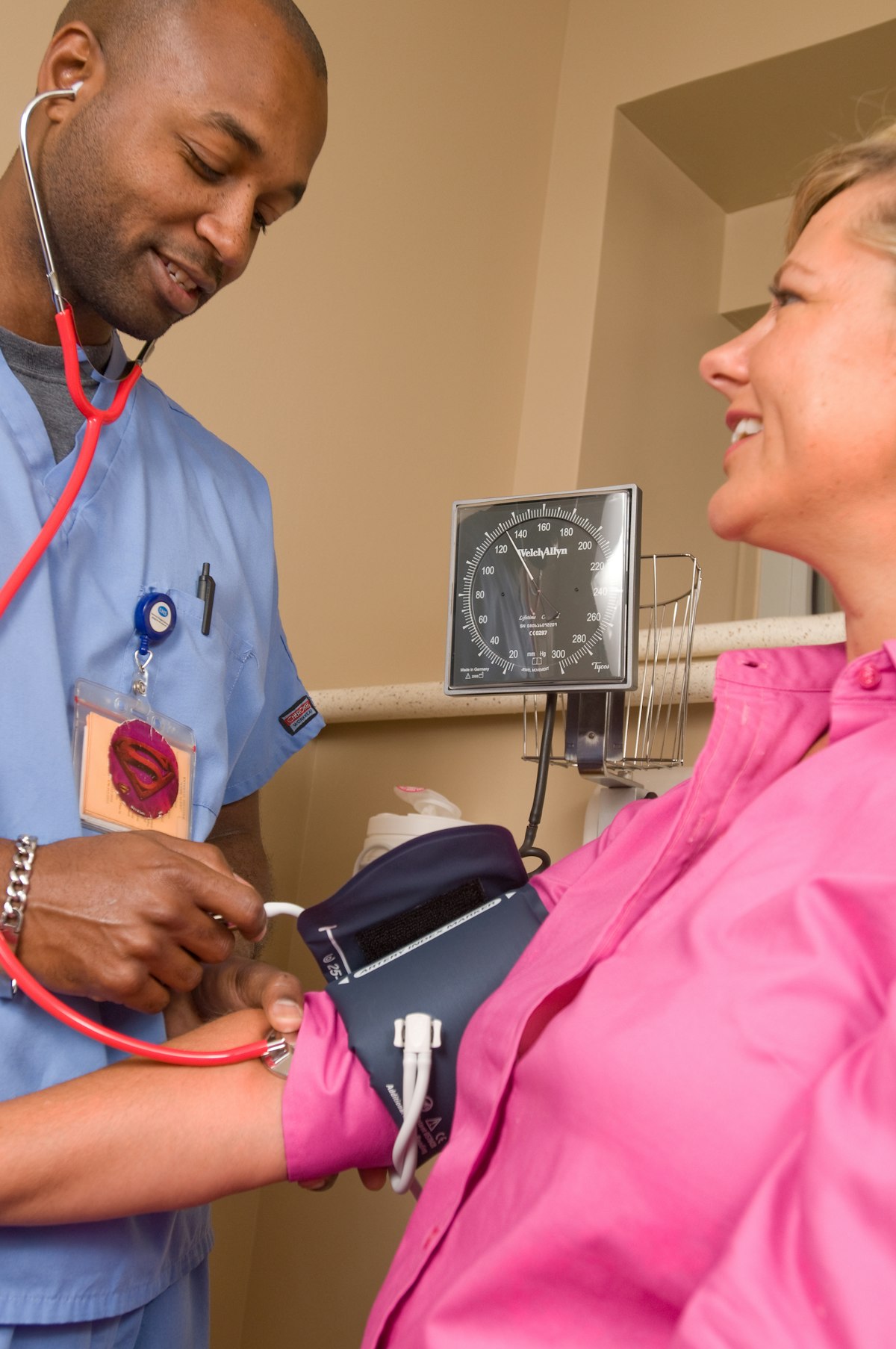 A clinician providing post-surgical and wound care